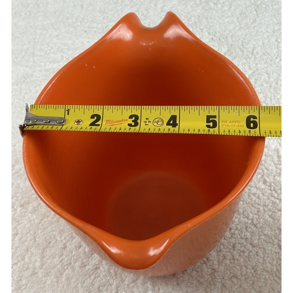Vtg Rubbermaid Orange Batter Bowl Measuring 1.5 Qt 6 Cup Grip-N-Mix 2661 USA - Picture 14 of 14